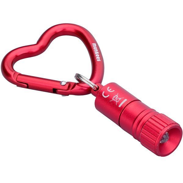 Munkees 10884 брелок ліхтарик Mini LED Flashlight with Heart-Carabiner