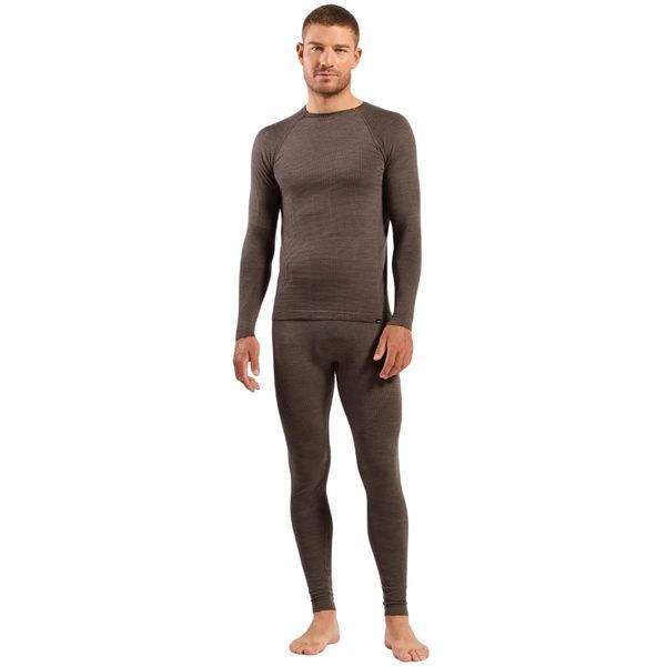Odlo термобрюки Seamless Performance Wool brown granite S