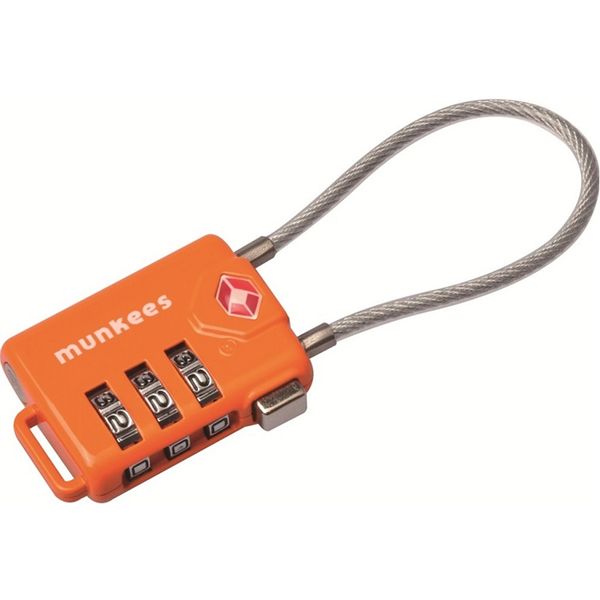Munkees 3609 брелок-замок TSA Cable Combi Lock