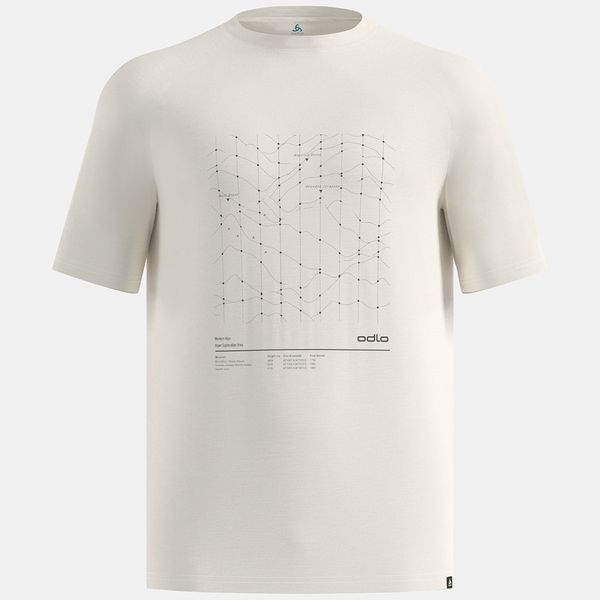 Odlo футболка Merino Tencel Hyper Map gardenia melange M
