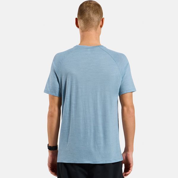 Odlo футболка Merino Tencel Hyper Map baby blue melange S