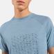 Odlo футболка Merino Tencel Hyper Map baby blue melange S