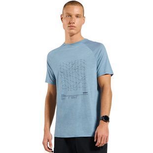 Odlo футболка Merino Tencel Hyper Map baby blue melange M