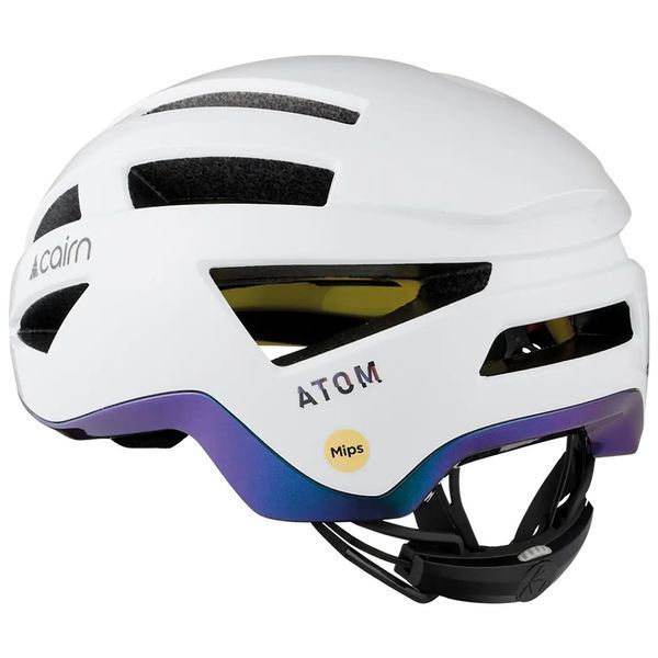 Cairn велошлем Atom Mips shiny white-cameleon 58-61